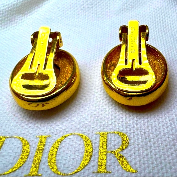 Dior Elegant Gold and Purple Earrings - Picture 2 of 10